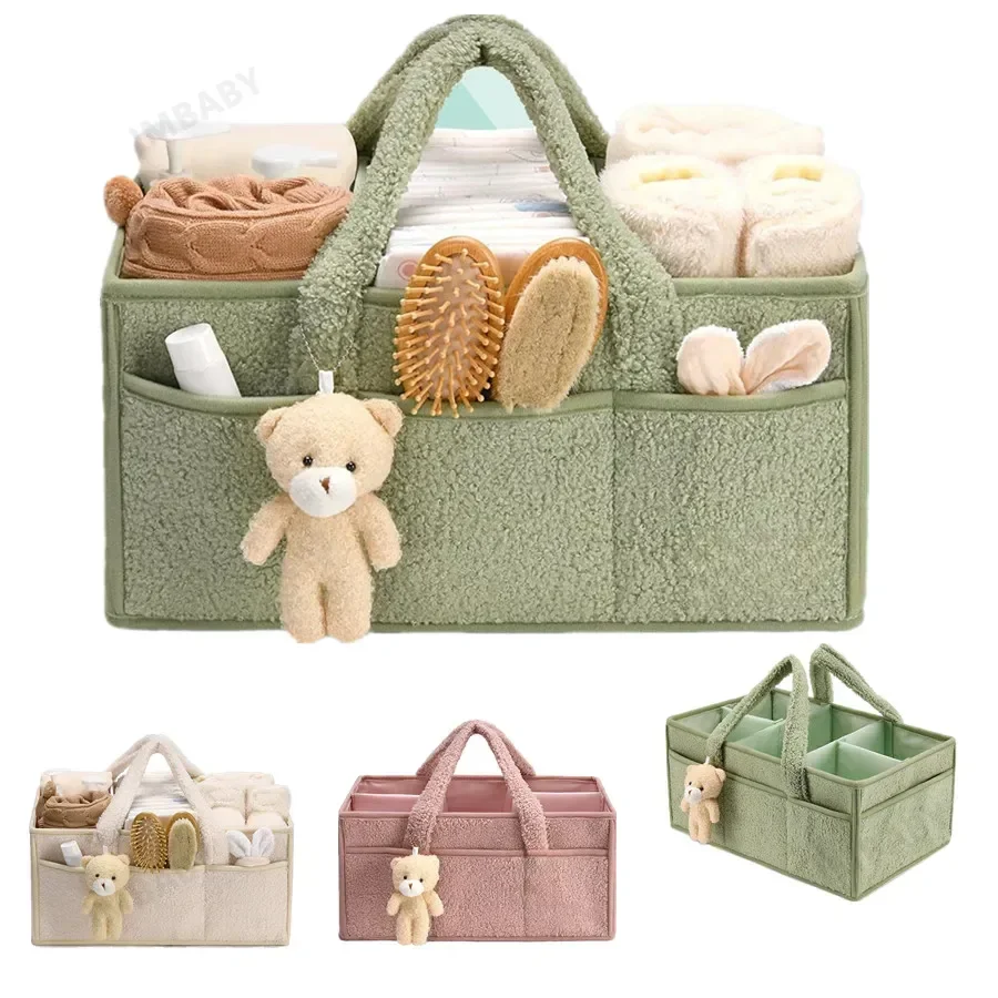 Baby Portable Foldable Diaper Caddy Organizer for Changing Table Newborn Supplies Storage Diaper Storage Basket with Teddy Bear
Baby Portable Foldable Diaper Caddy Organizer for Changing Table Newborn Supplies Storage Diaper Storage Basket with Teddy Bear