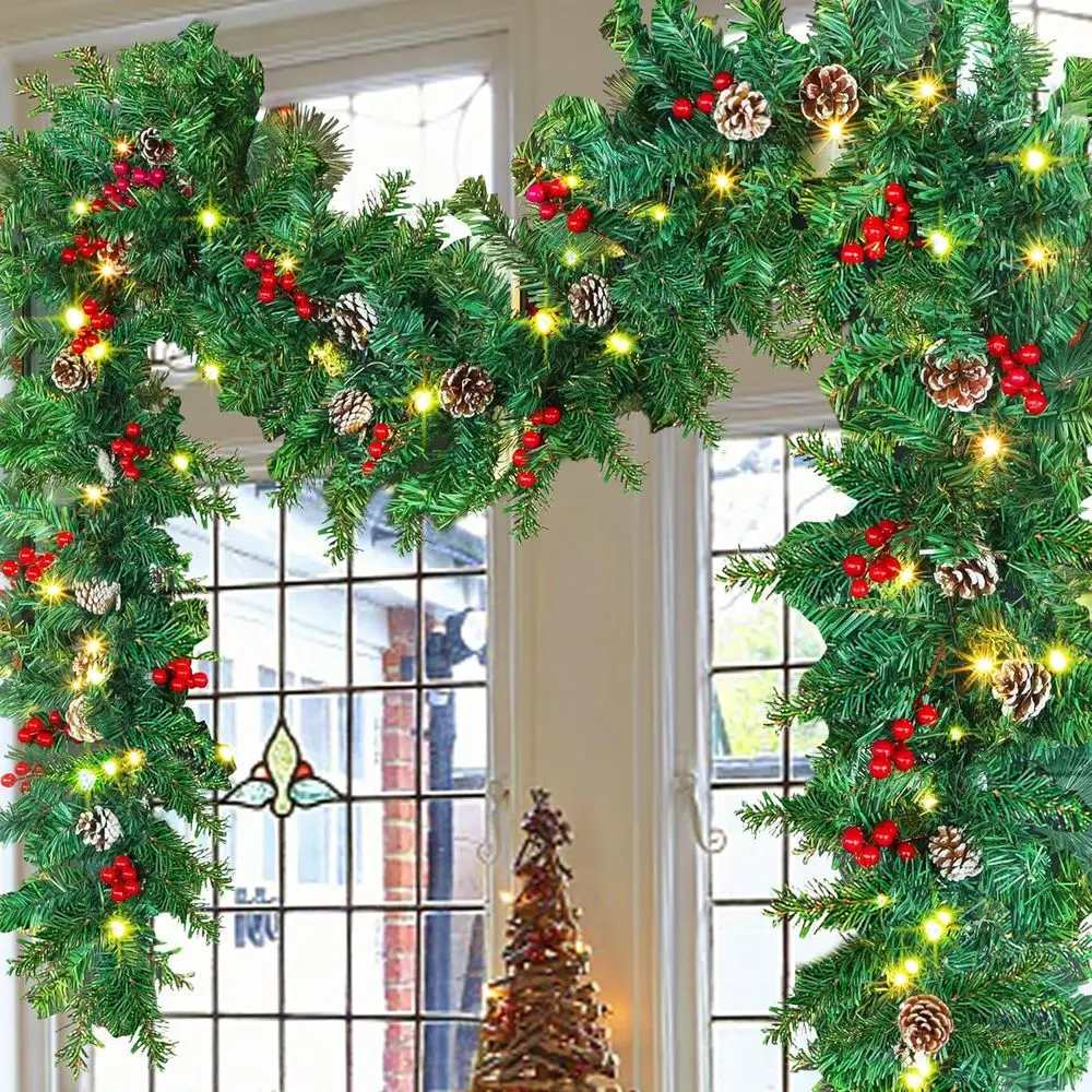 Battery-Powered Pre-Lit Christmas Garland for Indoor Winter Holidays and New Year Decor
Battery-Powered Pre-Lit Christmas Garland for Indoor Winter Holidays and New Year Decor