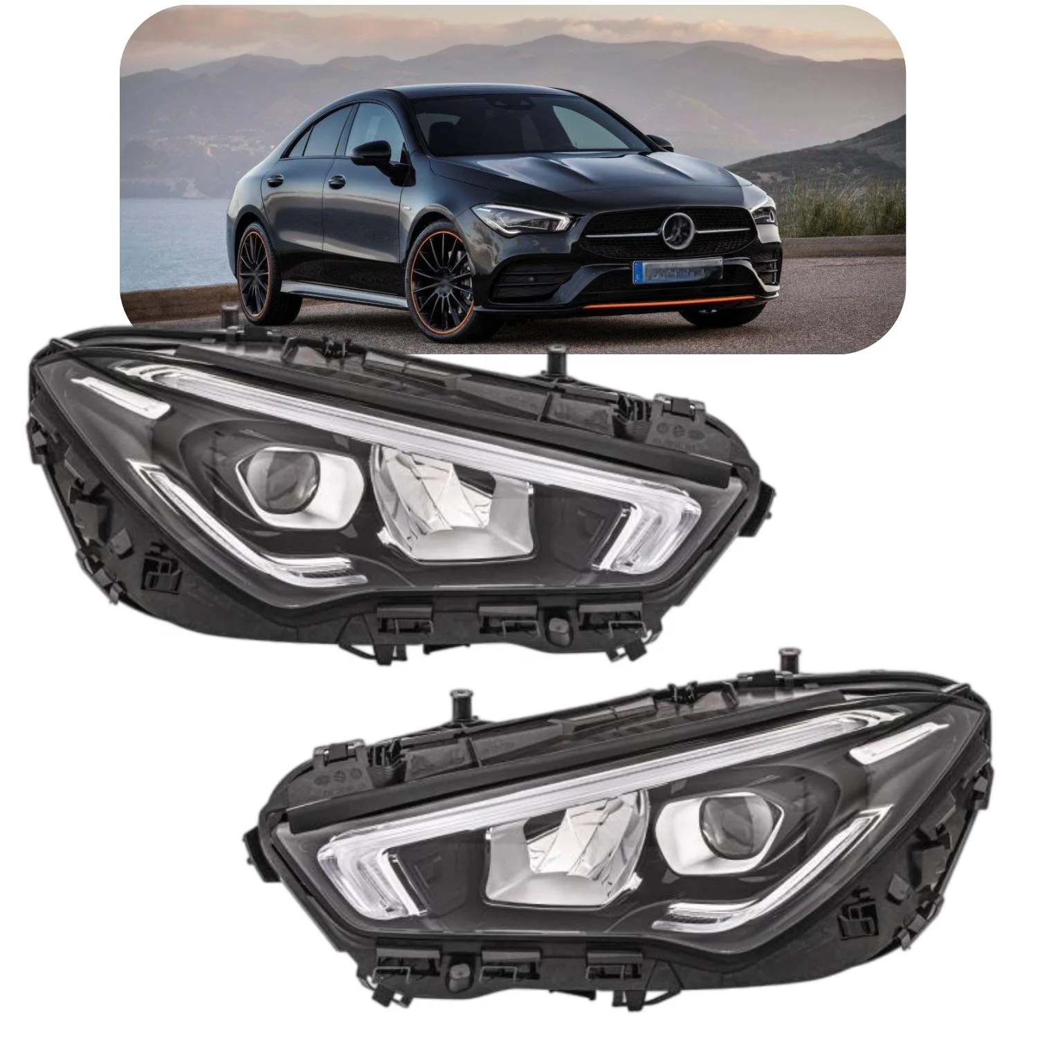 W118 X118 CLA 2020-2024 Auto Front Headlight Assembly Automotive Lighting System Parts OEM 1189064100 1189064200
W118 X118 CLA 2020-2024 Auto Front Headlight Assembly Automotive Lighting System Parts OEM 1189064100 1189064200