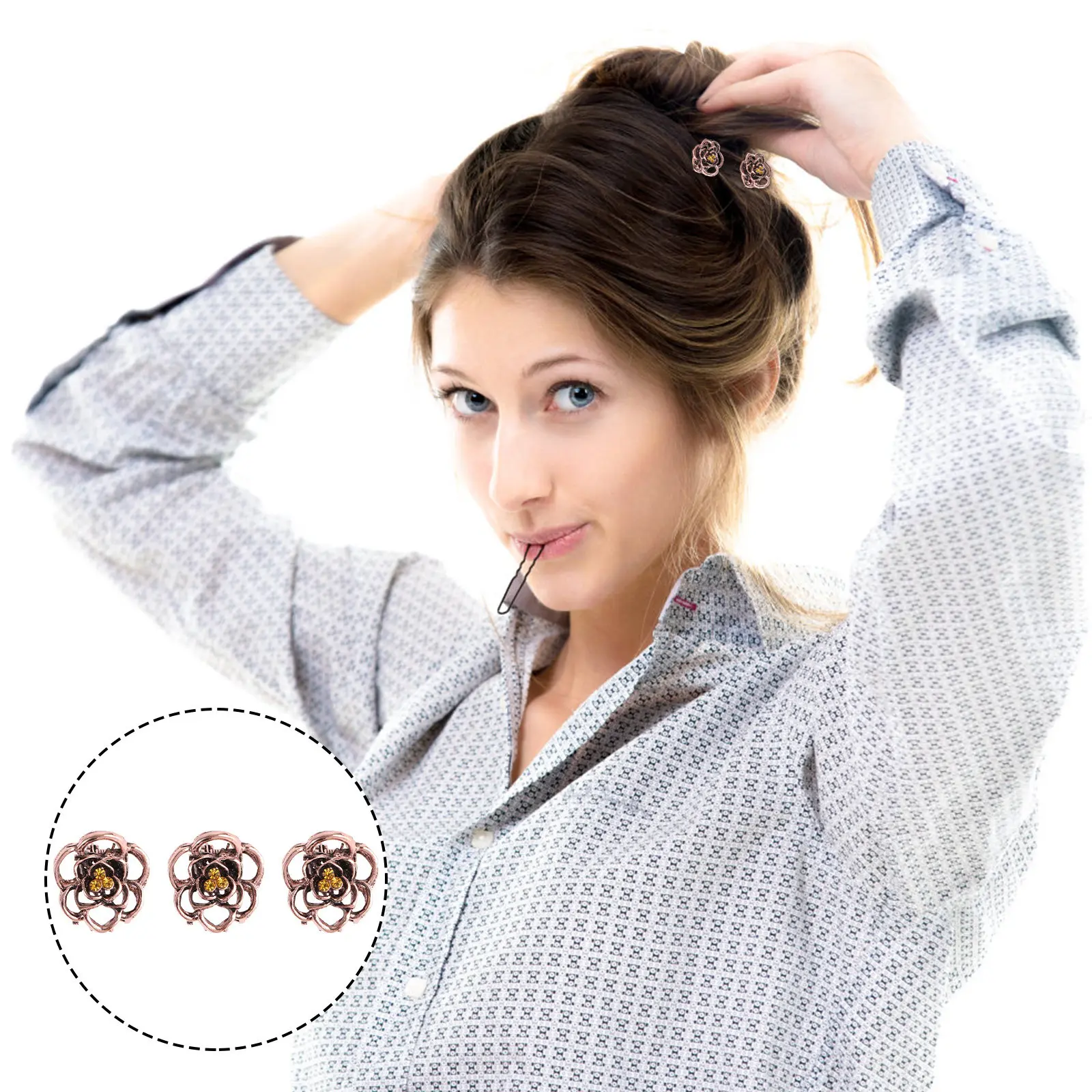 Набор из 6 классических заколок-крабов для волос с ажурным узором в виде роз, прочные зажимы для густых длинных волос, для женщин, для дома и офиса
Набор из 6 классических заколок-крабов для волос с ажурным узором в виде роз, прочные зажимы для густых длинных волос, для женщин, для дома и офиса