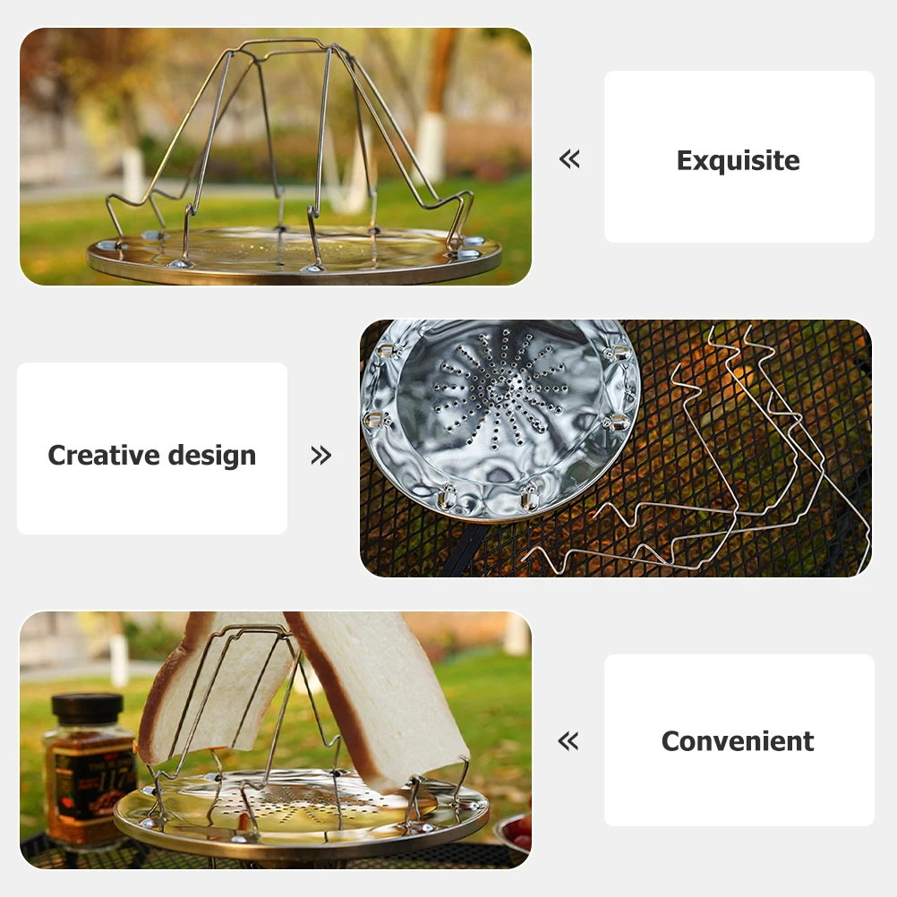 2pcs Foldable Stainless Steel Toast Outdoor Camping Picnic Bread Holder 4-Sliced Toaster Rack Space-Saving Lightweight Grilling
2pcs Foldable Stainless Steel Toast Outdoor Camping Picnic Bread Holder 4-Sliced Toaster Rack Space-Saving Lightweight Grilling