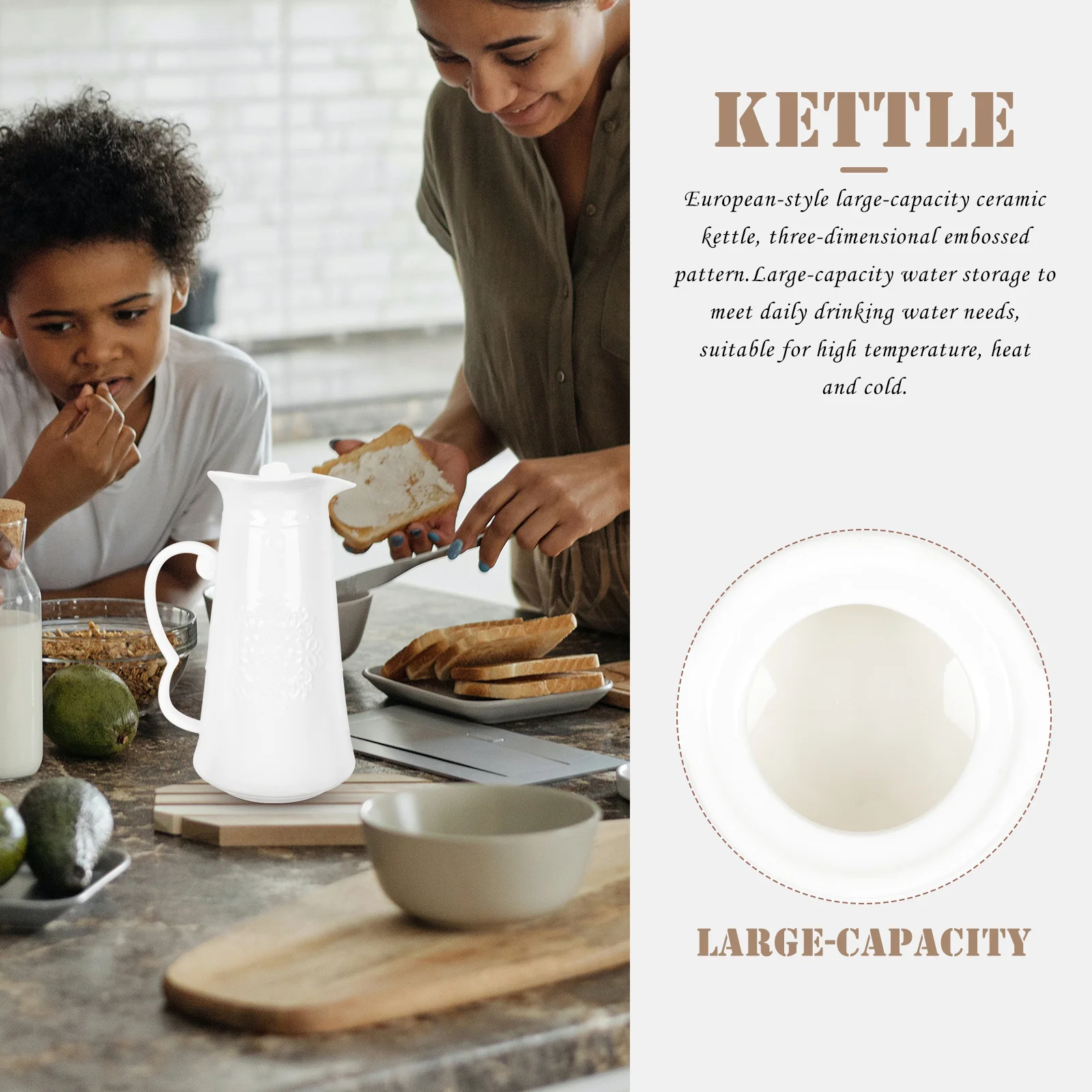 Embossed Cold Water Jug Premium Material Simple Design Cold Beverage Holder for Home Entertaining Pitcher Pitcher with Lid
Embossed Cold Water Jug Premium Material Simple Design Cold Beverage Holder for Home Entertaining Pitcher Pitcher with Lid