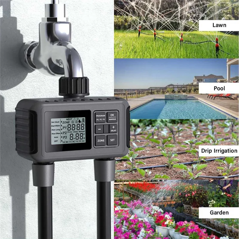 AB33-1 Piece Digital Automatic Irrigation Watering Timer Plastic Black For Lawn Gardening Pool EU Plug
AB33-1 Piece Digital Automatic Irrigation Watering Timer Plastic Black For Lawn Gardening Pool EU Plug