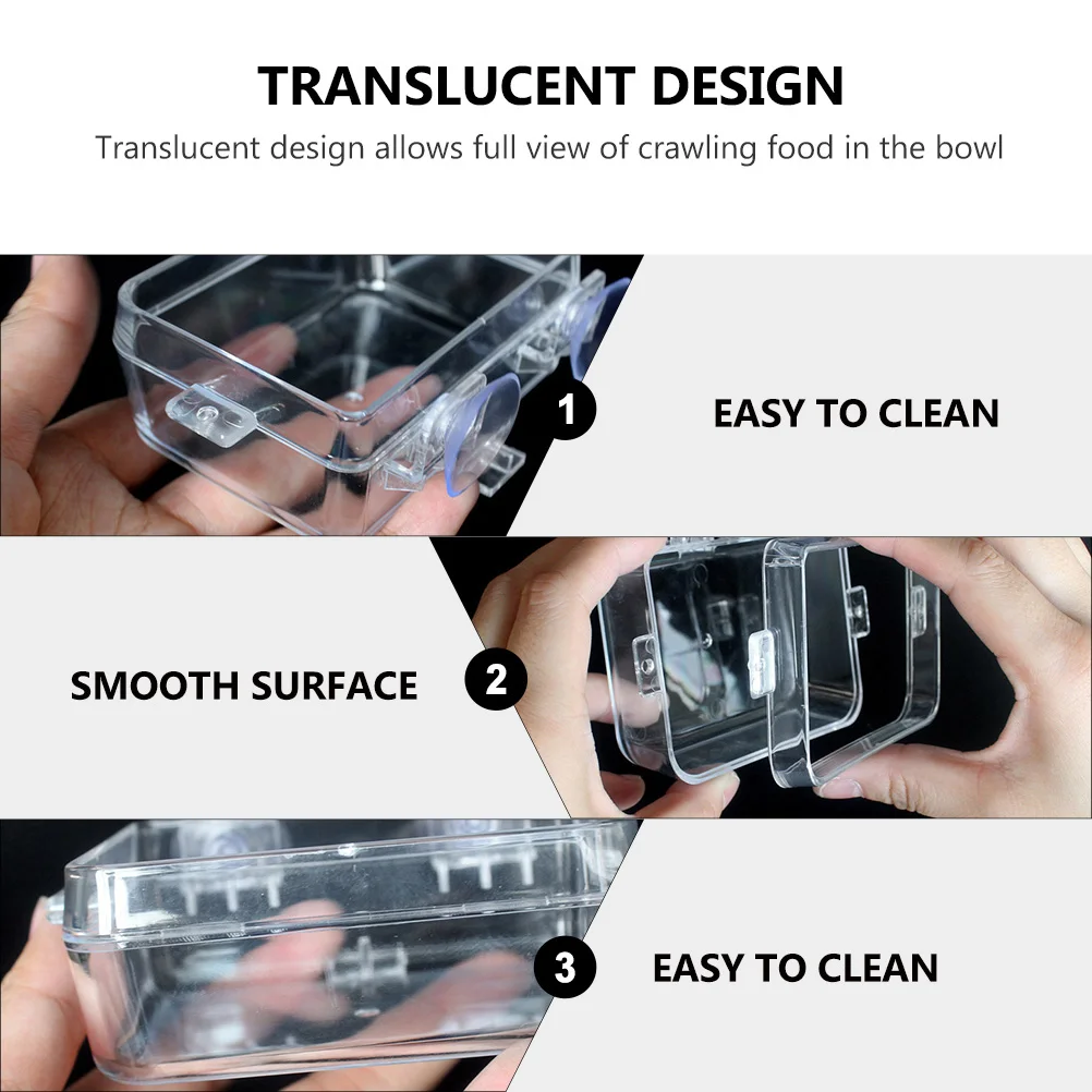 2Pcs Reptile Feeder Pet Water Dish Tank Treat Bowl Cup Transparent Anti Escape Food Box Lizard Container Plastic
2Pcs Reptile Feeder Pet Water Dish Tank Treat Bowl Cup Transparent Anti Escape Food Box Lizard Container Plastic