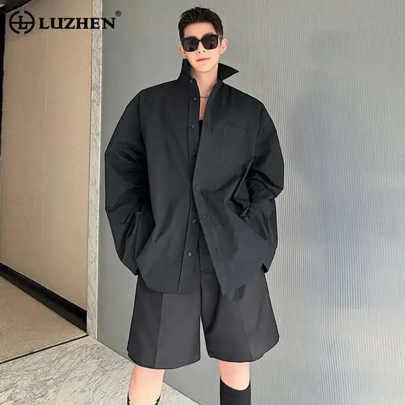 LUZHEN 2025 модные свободные мужские рубашки с длинными рукавами, новая мода, элегантный дизайн с подплечниками, корейская одежда, однотонные топы LZ8776
LUZHEN 2025 модные свободные мужские рубашки с длинными рукавами, новая мода, элегантный дизайн с подплечниками, корейская одежда, однотонные топы LZ8776