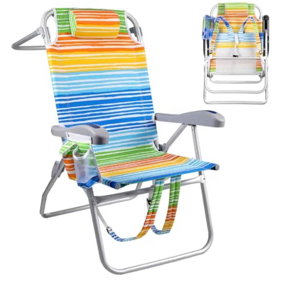 Backpack Beach Chairs for Adults - Folding Heavy Duty High Camping Chair with Storage Pouch Cup Holder Towel Rack Adjustable Lo
Backpack Beach Chairs for Adults - Folding Heavy Duty High Camping Chair with Storage Pouch Cup Holder Towel Rack Adjustable Lo