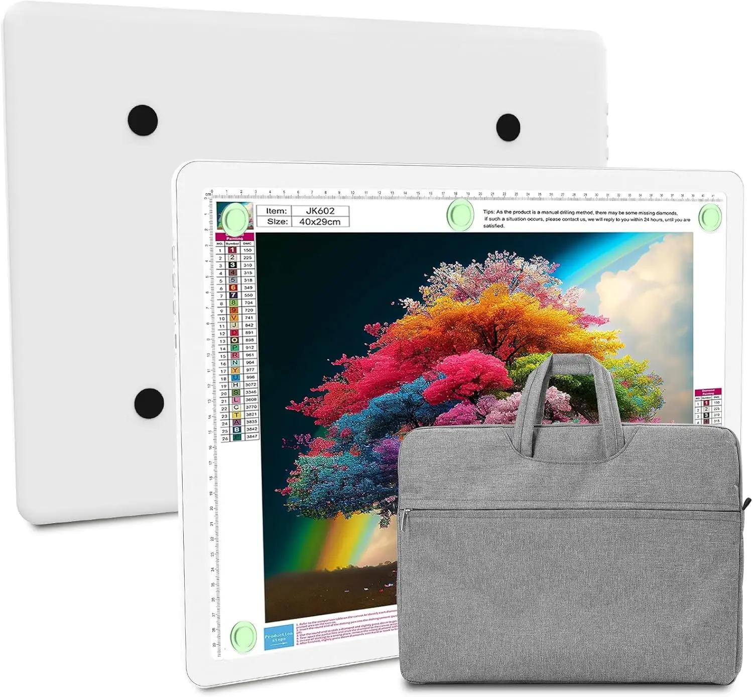 Rechargeable A3 Light Pad with Carry Bag, Magnetic LED Light Board for Diamond Painting, Tracing & Weeding
Rechargeable A3 Light Pad with Carry Bag, Magnetic LED Light Board for Diamond Painting, Tracing & Weeding