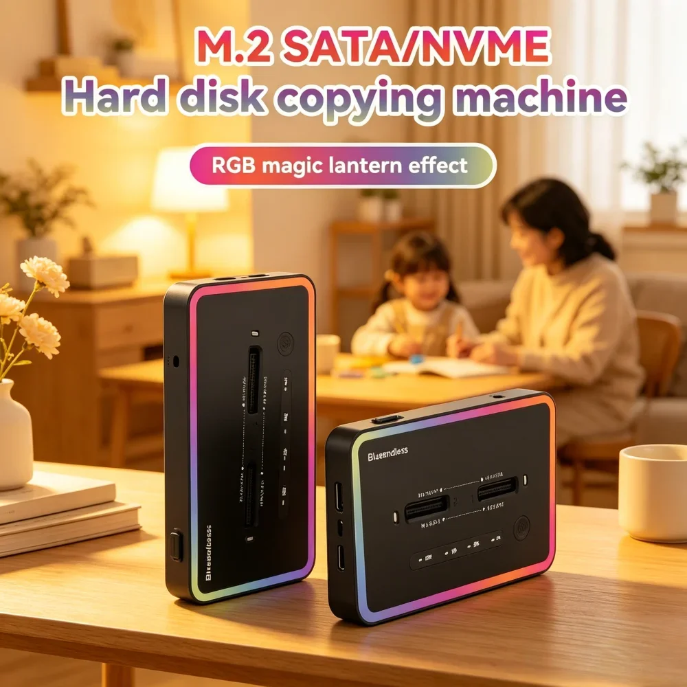 Offline Clone Dual Protocol M.2 SSD Enclosure, 2-Bay SSD Docking Station, Type-C 10Gbps, Compatible with PCIe NVME & SATA SSD
Offline Clone Dual Protocol M.2 SSD Enclosure, 2-Bay SSD Docking Station, Type-C 10Gbps, Compatible with PCIe NVME & SATA SSD