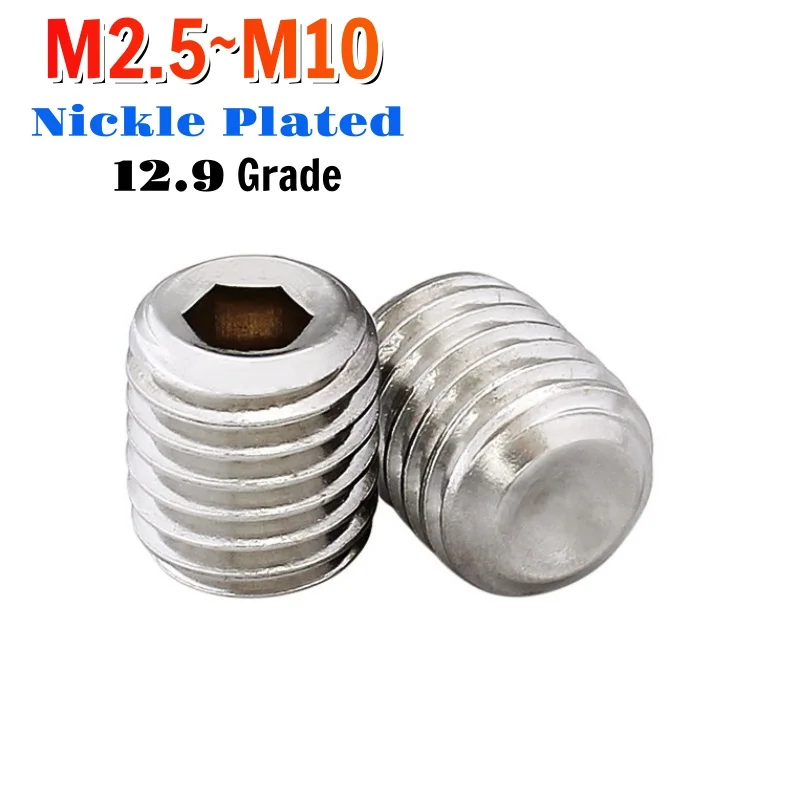 Beicai Carbon Steel 12.9 Grade Hexagon HexSocketCupPointSetScrew Nickle Plated Allen Headless Grub Screw M2.5 M3 M4 M5 M6 M8 M10
Beicai Carbon Steel 12.9 Grade Hexagon HexSocketCupPointSetScrew Nickle Plated Allen Headless Grub Screw M2.5 M3 M4 M5 M6 M8 M10