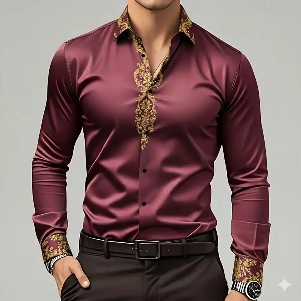 2026 New Men's Long-Sleeve Shirt, Elegant Floral Print Shirt, Men's Fashionable Casual Collared Button-Up Shirt, Beach Shirt
2026 New Men's Long-Sleeve Shirt, Elegant Floral Print Shirt, Men's Fashionable Casual Collared Button-Up Shirt, Beach Shirt