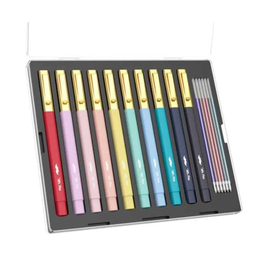 - Aesthetic Pens, 10 Pack, Colorful Ink with Case and 12 Refills, Fast Dry, No Smear Bible Pens No Bleed Through, 0.7mm Fine Po
- Aesthetic Pens, 10 Pack, Colorful Ink with Case and 12 Refills, Fast Dry, No Smear Bible Pens No Bleed Through, 0.7mm Fine Po