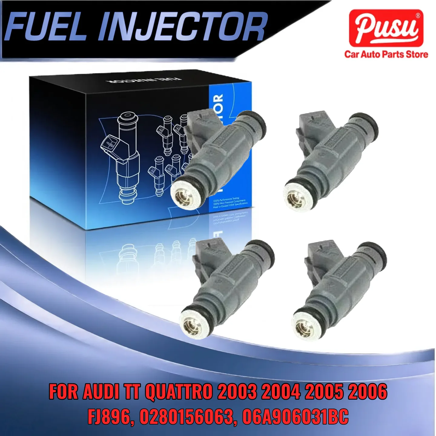 4x Fuel Injector Set for Audi TT Quattro 2003 2004 2005 2006 18L 0280156063 06A906031BC
4x Fuel Injector Set for Audi TT Quattro 2003 2004 2005 2006 18L 0280156063 06A906031BC