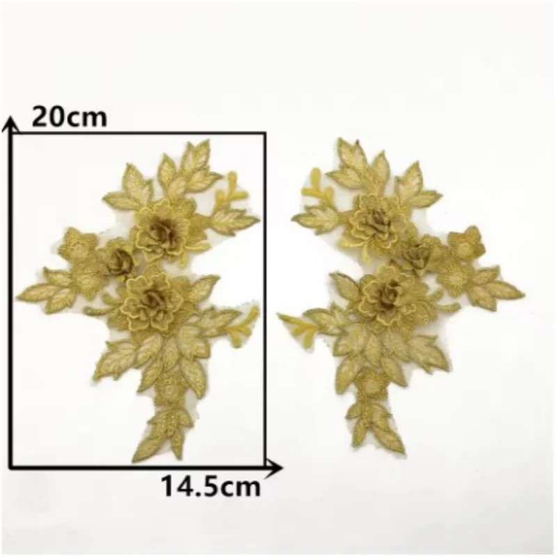 1pair Embroidered Three-dimensional Lace On Flower Wedding Dress Accessories DIY Lace Stickers Bridal Dress Decoration
1pair Embroidered Three-dimensional Lace On Flower Wedding Dress Accessories DIY Lace Stickers Bridal Dress Decoration