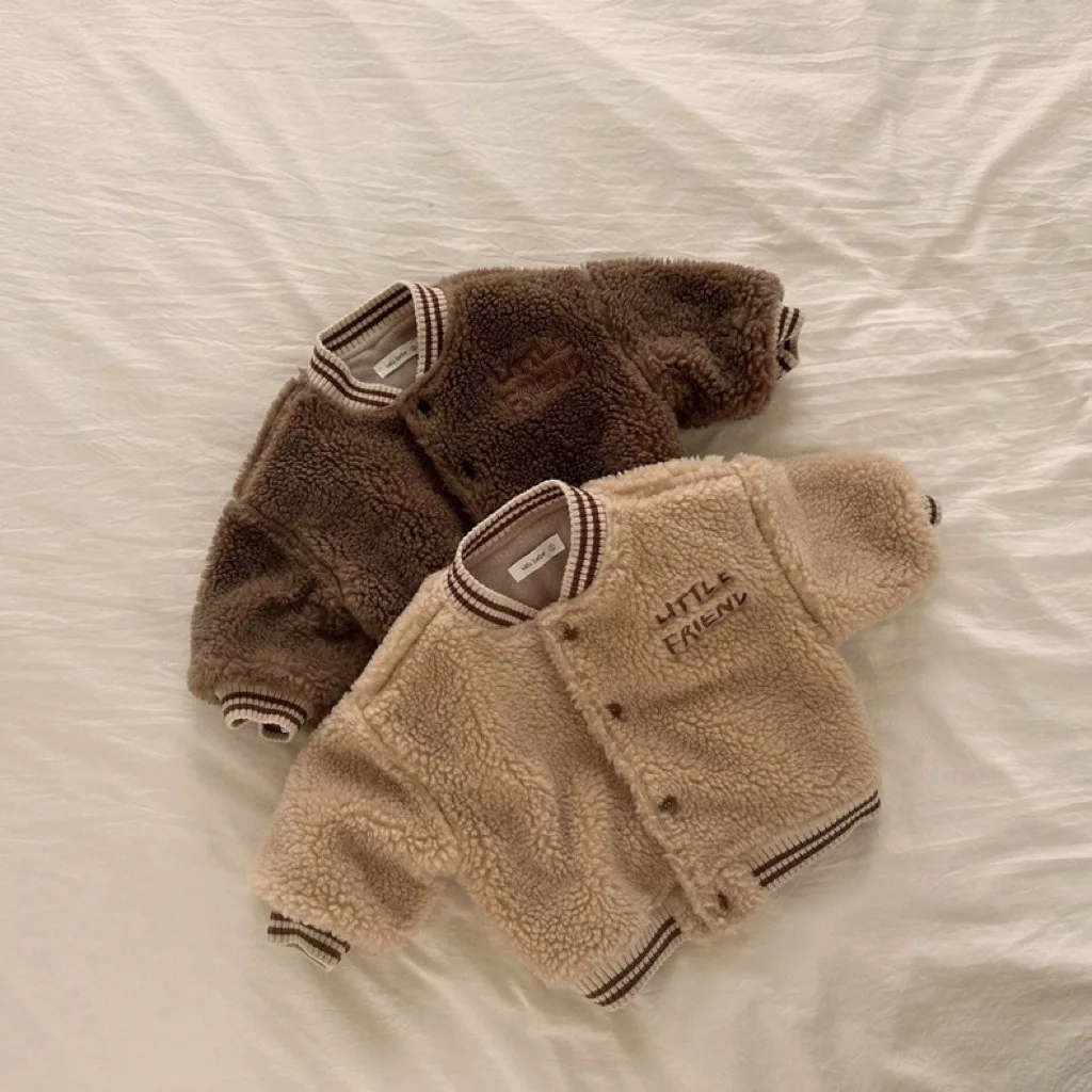 2024 Winter New Baby Long Sleeve Plus Velvet Thick Coat Infant Boy Lamb Fleece Baseball Uniform Jacket Kids Girls Warm Coat
2024 Winter New Baby Long Sleeve Plus Velvet Thick Coat Infant Boy Lamb Fleece Baseball Uniform Jacket Kids Girls Warm Coat