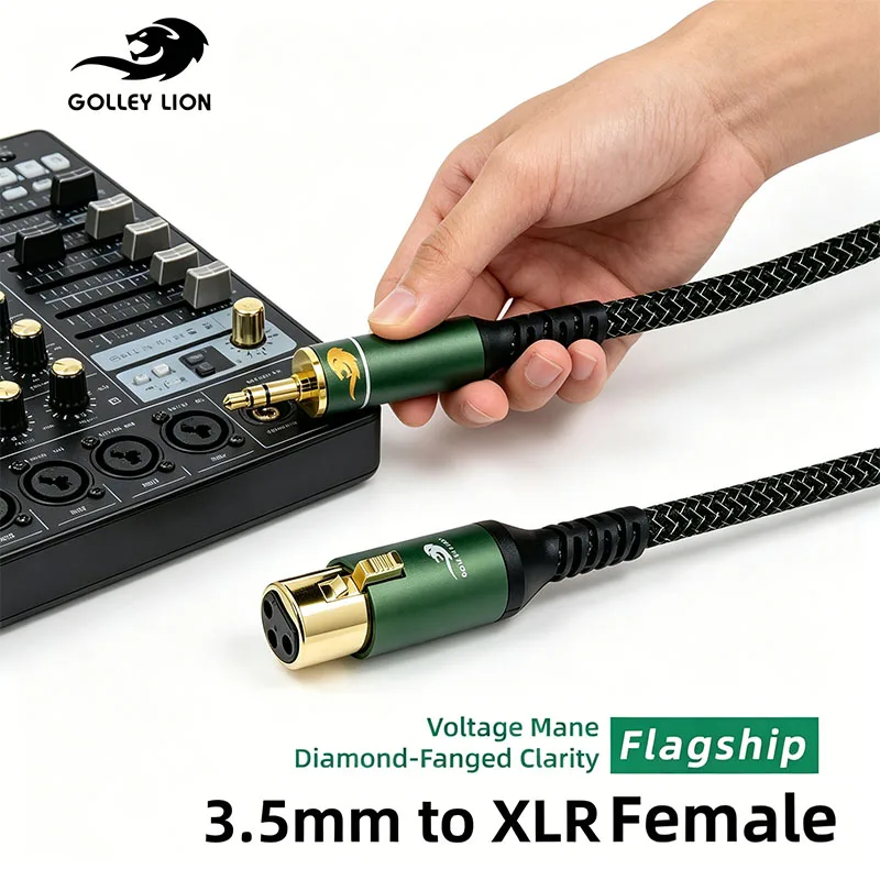 3.5mm To XLR Female Stereo Audio Cable 1/8 Inch TRS To 3-pin XLR Female Headphones Audio Cable
3.5mm To XLR Female Stereo Audio Cable 1/8 Inch TRS To 3-pin XLR Female Headphones Audio Cable