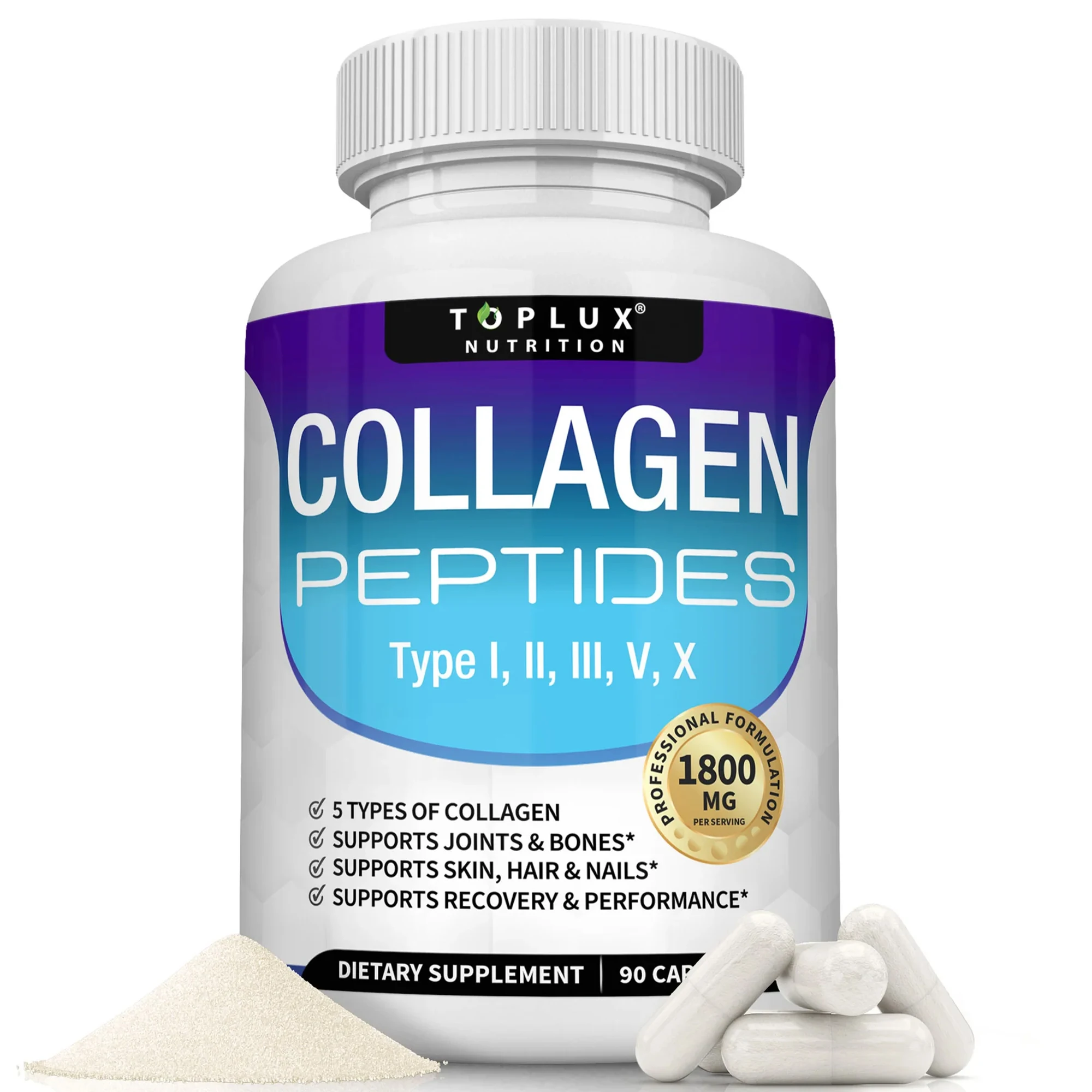 Collagen Peptides for Antioxidant, for Firm Skin, Strong Joints, Bone, Hair and Nails
Collagen Peptides for Antioxidant, for Firm Skin, Strong Joints, Bone, Hair and Nails