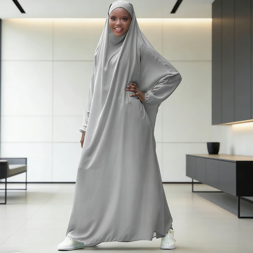 Muslim Women One Piece Prayer Dress Eid Hooded Abaya Dubai Turkey Kaftan Overhead Abayas Islamic Clothing Garment Ramadan Abayas
Muslim Women One Piece Prayer Dress Eid Hooded Abaya Dubai Turkey Kaftan Overhead Abayas Islamic Clothing Garment Ramadan Abayas