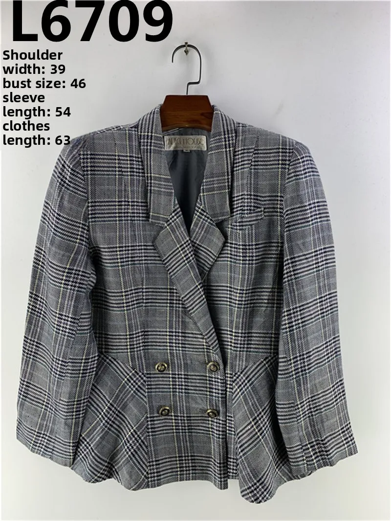 Slimming Plaid Long Sve Suit Jaet Vintage Pre-loved Preppy Sle Commute Faion Winter Collection Women's Outerwear
Slimming Plaid Long Sve Suit Jaet Vintage Pre-loved Preppy Sle Commute Faion Winter Collection Women's Outerwear