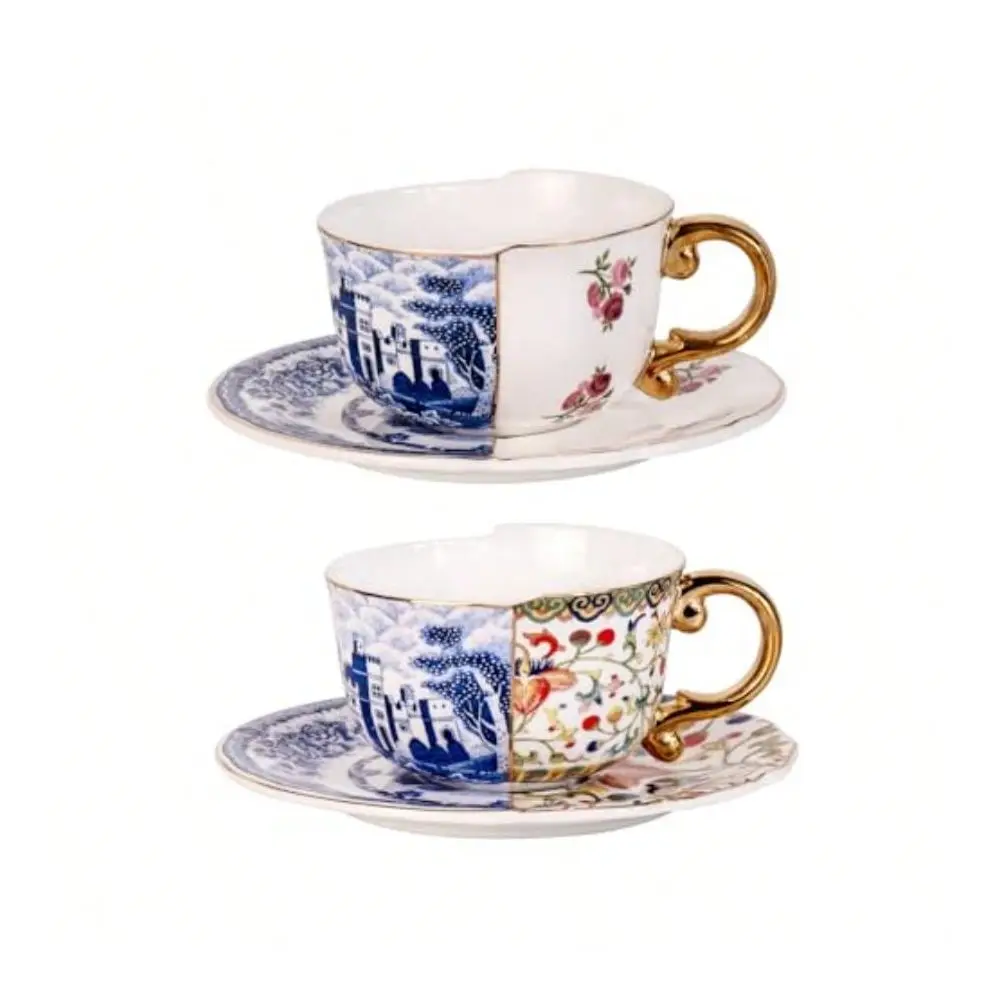 Cups And Saucers Set Of 2 Fine Bone China Coffee Cups 8.5Ounce Stackable Espro Mugs Ceramic Demitasse For Coffee Cappuccino Lat
Cups And Saucers Set Of 2 Fine Bone China Coffee Cups 8.5Ounce Stackable Espro Mugs Ceramic Demitasse For Coffee Cappuccino Lat