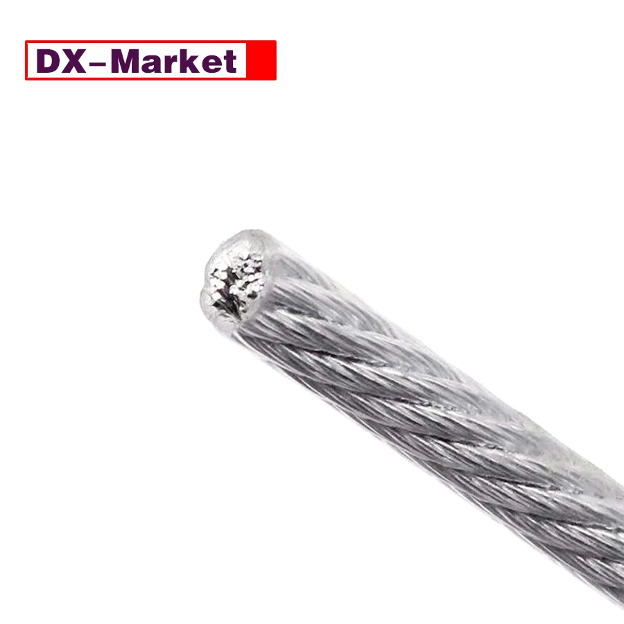 3mm 50 meters Transparent Wire Rope 7*7 ,304 Stainless Steel Plastic Coating Wire Rope,J002
3mm 50 meters Transparent Wire Rope 7*7 ,304 Stainless Steel Plastic Coating Wire Rope,J002