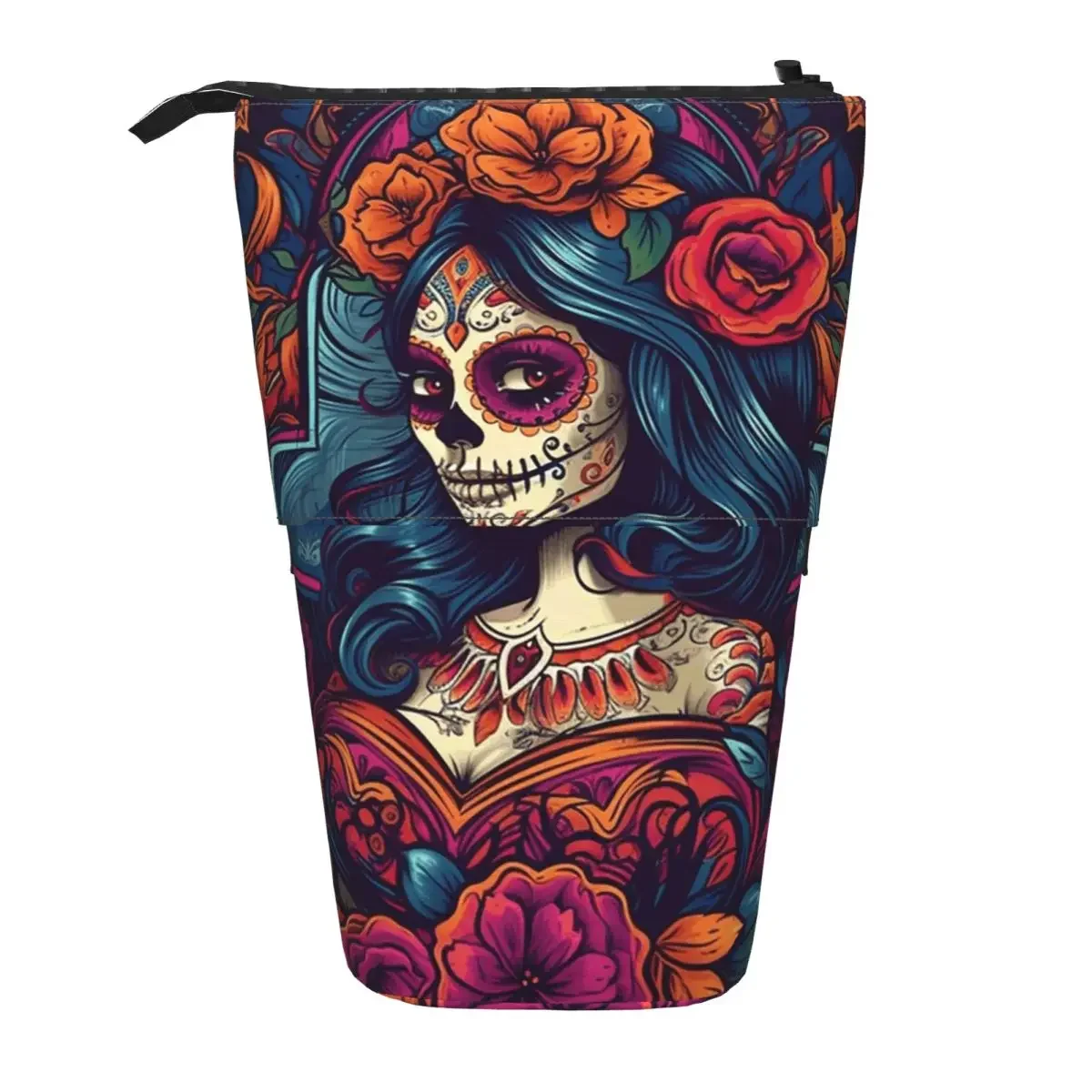 Mexican Catrina Girl Day Of The Dead Sugar Skull Reversible Pencil Cases Pencil Pouch Storage Pencil Bag for Studen School
Mexican Catrina Girl Day Of The Dead Sugar Skull Reversible Pencil Cases Pencil Pouch Storage Pencil Bag for Studen School