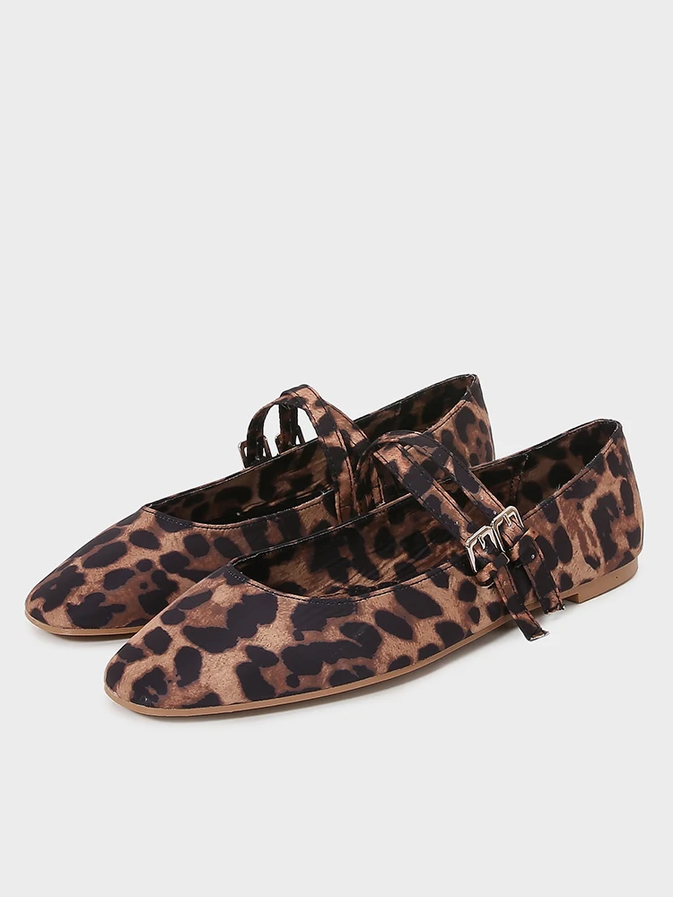 Ballet Flat Mary Jane Women's Shoes Leopard Print Double Strap round Toe Flat Bottom Fashionable Single Shoes for Autumn
Ballet Flat Mary Jane Women's Shoes Leopard Print Double Strap round Toe Flat Bottom Fashionable Single Shoes for Autumn