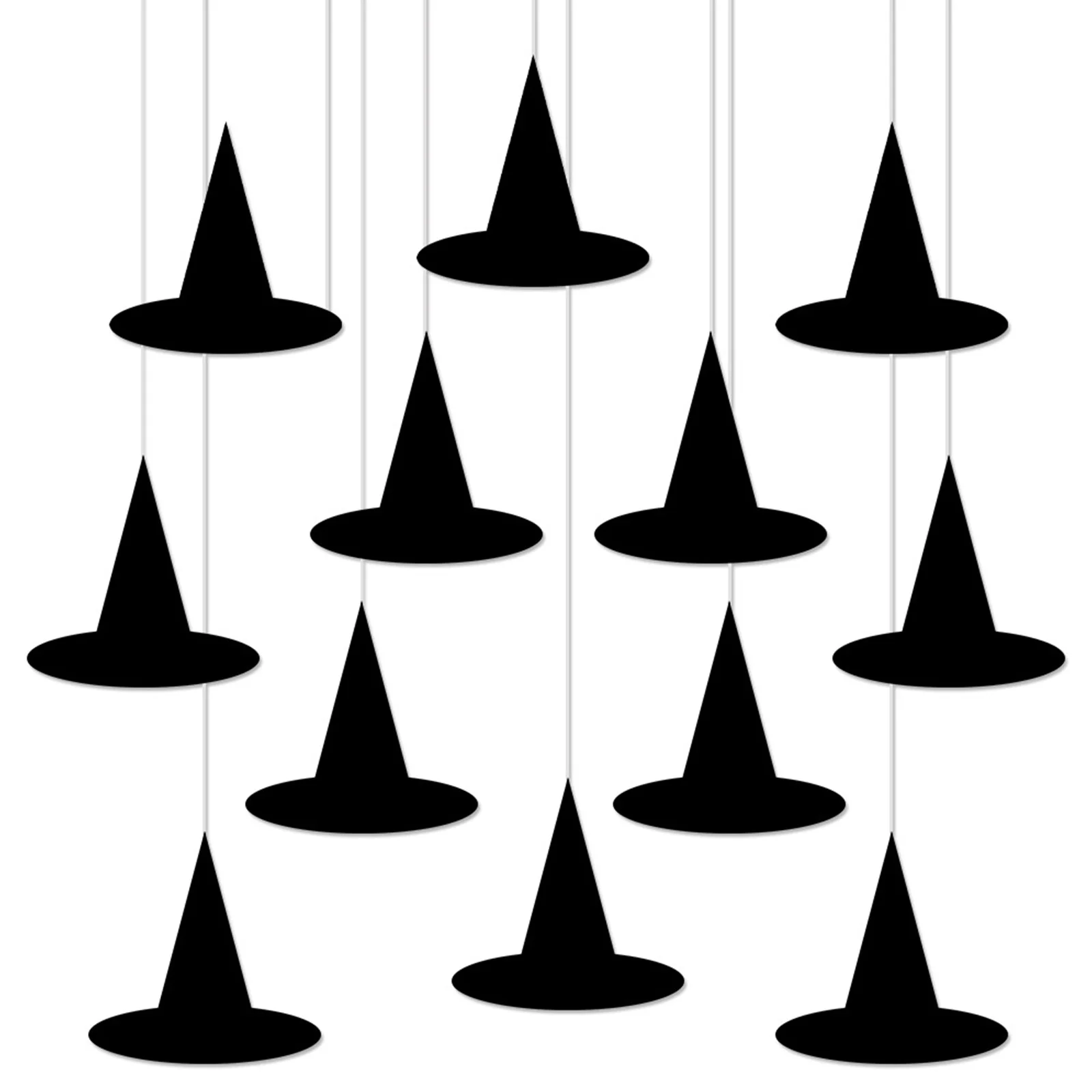 24Pcs Halloween Witch Hats Hanging Flat Cardboard Wizard Cap Party Decoration Indoor Outdoor Yard Hanging Witch Hat
24Pcs Halloween Witch Hats Hanging Flat Cardboard Wizard Cap Party Decoration Indoor Outdoor Yard Hanging Witch Hat