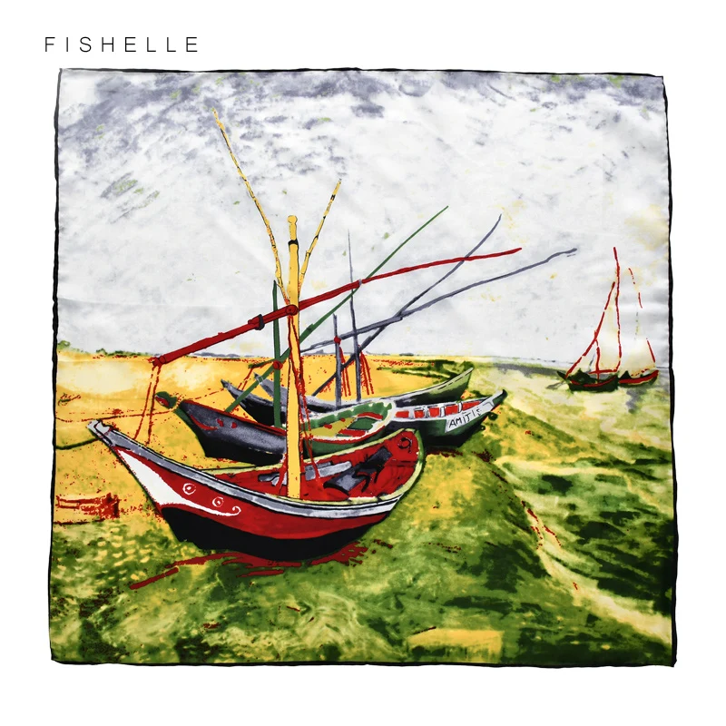 Oil painting red boat silk small square scarf women 100% natural silk bandana wrap shawl gift for ladies
Oil painting red boat silk small square scarf women 100% natural silk bandana wrap shawl gift for ladies