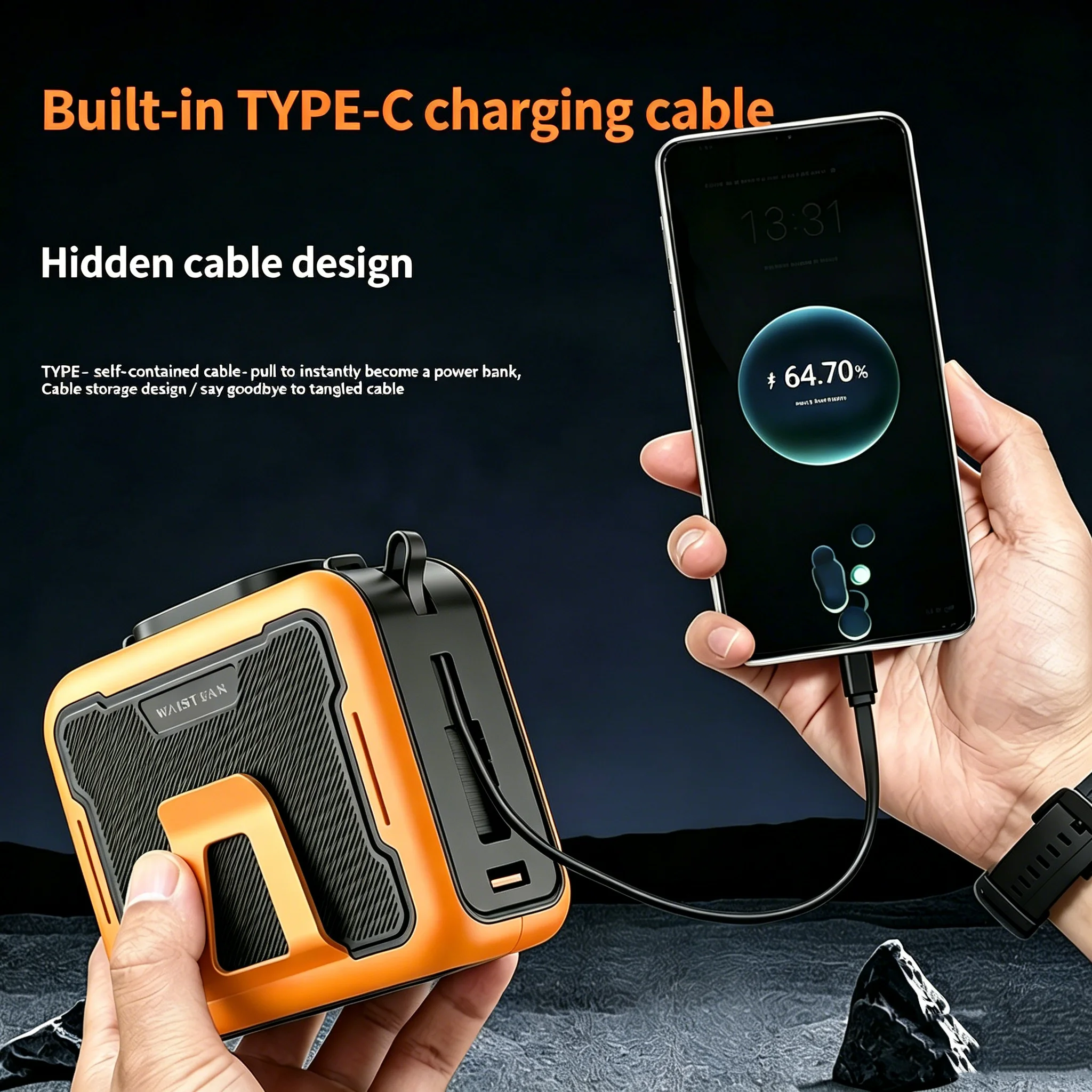 EIGIIS Rechargeable Waist Fan Air Conditioner 150Speed Cold Wind 2-in-1 Power Bank with LED Light Portable Cooling for Outdoor
EIGIIS Rechargeable Waist Fan Air Conditioner 150Speed Cold Wind 2-in-1 Power Bank with LED Light Portable Cooling for Outdoor