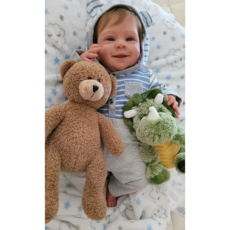 45cm Reborn Baby Doll Sebastian Boy Touch Soft Lifelike Hand-rooted Hair 3D Skin Multiple Layers Visible Veins Doll Toys
45cm Reborn Baby Doll Sebastian Boy Touch Soft Lifelike Hand-rooted Hair 3D Skin Multiple Layers Visible Veins Doll Toys