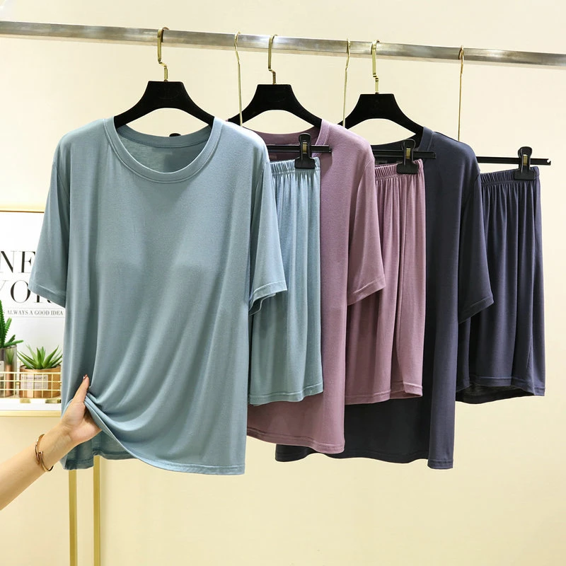 Modal Loungewear Home Suit 2023 New Summer Short Sleeve Pajamas Women O-Neck Homewear Female Thin Comfort Loose Sleepwear Set
Modal Loungewear Home Suit 2023 New Summer Short Sleeve Pajamas Women O-Neck Homewear Female Thin Comfort Loose Sleepwear Set