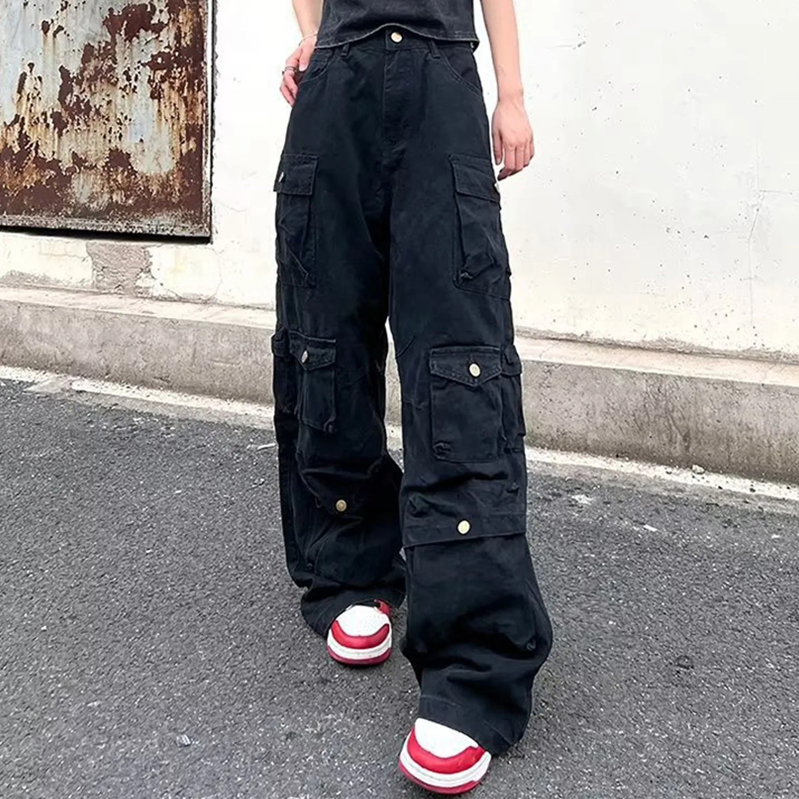 Baggy Cargo Pants Women Vintage High Waisted Streetwear Summer Cool Minimalist Trousers Korean Style Unisex Girl Daily Sweatpant
Baggy Cargo Pants Women Vintage High Waisted Streetwear Summer Cool Minimalist Trousers Korean Style Unisex Girl Daily Sweatpant