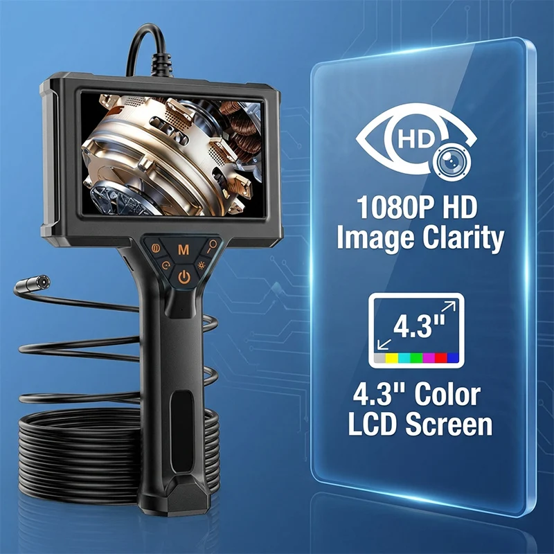 AOERWEI Industrial Endoscope 4.3 Inch Handheld Borescope HD 1080P IP67 Waterproof Camera With 8 LED Lights For Pipe Sewer Inspection
AOERWEI Industrial Endoscope 4.3 Inch Handheld Borescope HD 1080P IP67 Waterproof Camera With 8 LED Lights For Pipe Sewer Inspection
