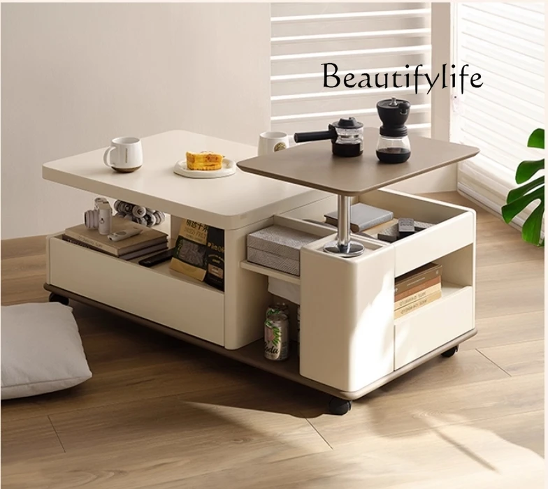 Modern simple multi-functional coffee table living room can lift and rotate tea table
Modern simple multi-functional coffee table living room can lift and rotate tea table