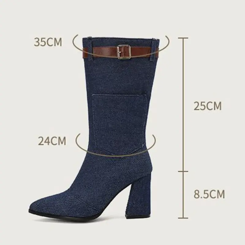 SIMLOVEYO Female Mid Calf Boots Pointed Toe Chunky Heels 8.5cm Big Size 49 50 Daily Bota
SIMLOVEYO Female Mid Calf Boots Pointed Toe Chunky Heels 8.5cm Big Size 49 50 Daily Bota