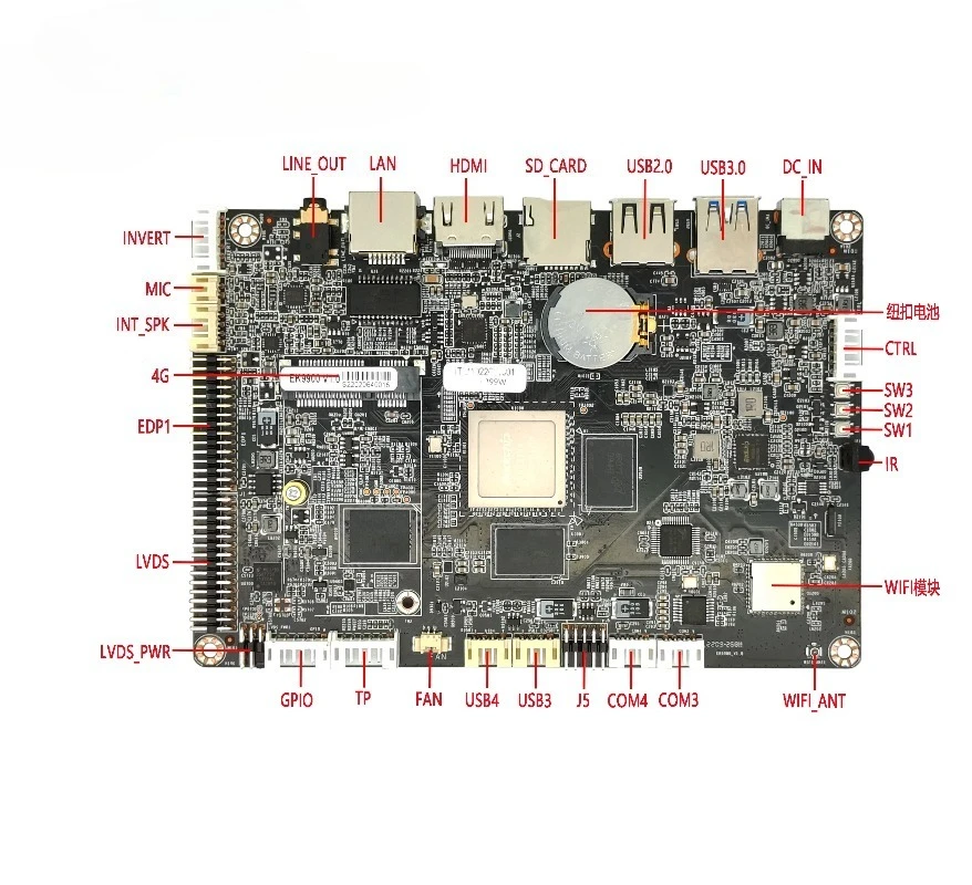 ELSKY Fanless EK9900 android system motherboard with CPU Rockchip RK3399 HD-MI 2.0 4K Display 2COM RS232 arm motherboard
ELSKY Fanless EK9900 android system motherboard with CPU Rockchip RK3399 HD-MI 2.0 4K Display 2COM RS232 arm motherboard