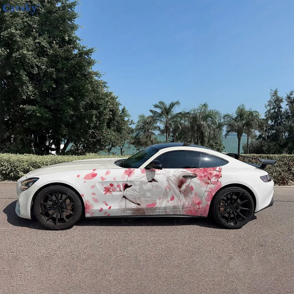 2pcs Cherry Blossom White Lion Decal, Durable, Fade-Resistant, Enhance Your Vehicles Aesthetic With Art Design Car Vinyl Wrap
2pcs Cherry Blossom White Lion Decal, Durable, Fade-Resistant, Enhance Your Vehicles Aesthetic With Art Design Car Vinyl Wrap