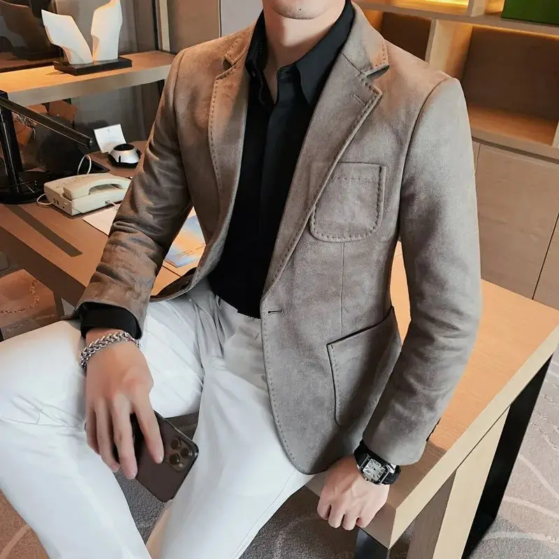 Briti Sle Men's Busin Suit Smalk Special Wide Fit Double Slit Autumn Faion Youthful One Button Double Row
Briti Sle Men's Busin Suit Smalk Special Wide Fit Double Slit Autumn Faion Youthful One Button Double Row
