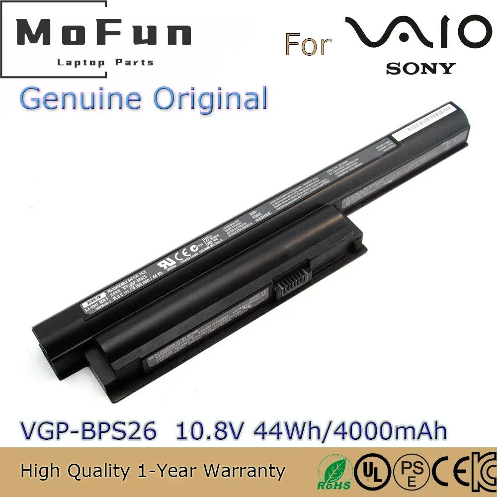 Brand New Original VGP-BPS26 10.8V 44Wh Laptop Battery for Sony VAIO CA EJ EG CB VGP-BPS26A VGP-BPL26 etc.
Brand New Original VGP-BPS26 10.8V 44Wh Laptop Battery for Sony VAIO CA EJ EG CB VGP-BPS26A VGP-BPL26 etc.