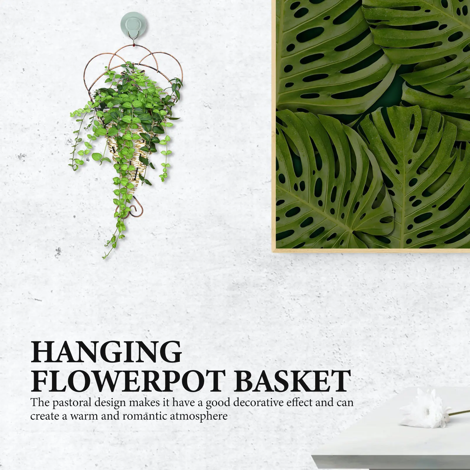 2pcs Iron Wall Mounted Hanging Flower Basket, Plastic Metal Plant Holder For Balcony Indoor Garden Decor, Dried Flower
2pcs Iron Wall Mounted Hanging Flower Basket, Plastic Metal Plant Holder For Balcony Indoor Garden Decor, Dried Flower