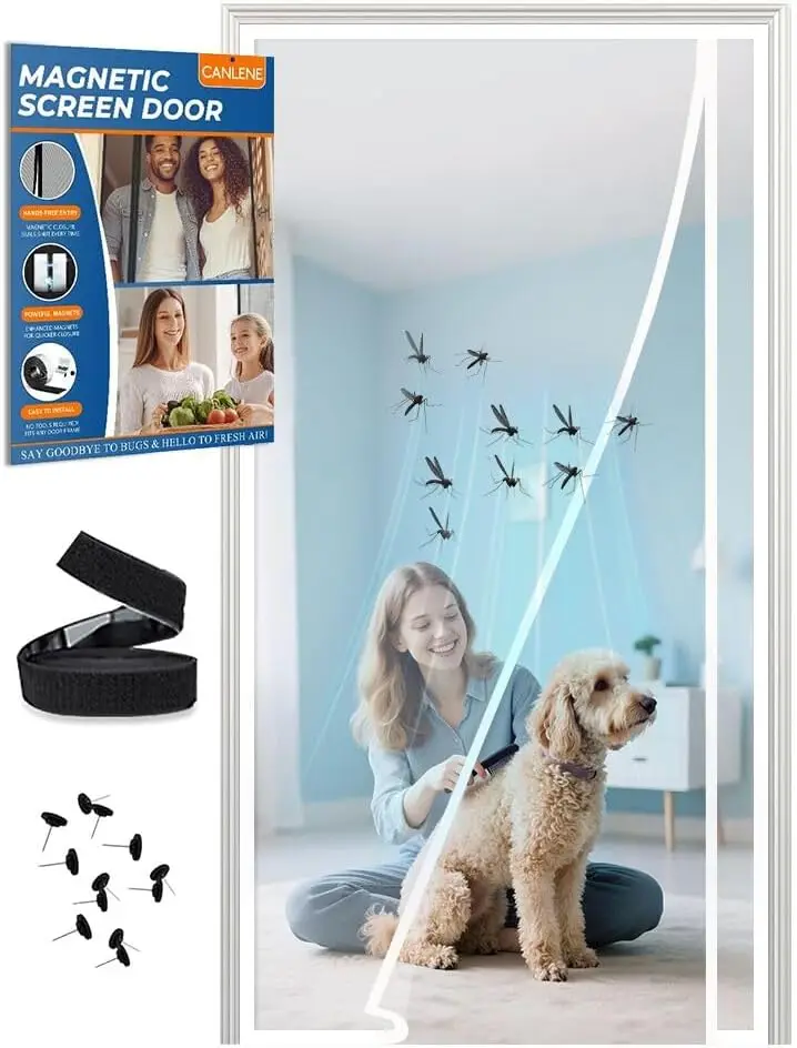 Magnetic Screen Door Left Right Side Opening Polyethylene Terephthalate Mesh Greater Than Fiberglass and Polyester Easy Insta
Magnetic Screen Door Left Right Side Opening Polyethylene Terephthalate Mesh Greater Than Fiberglass and Polyester Easy Insta