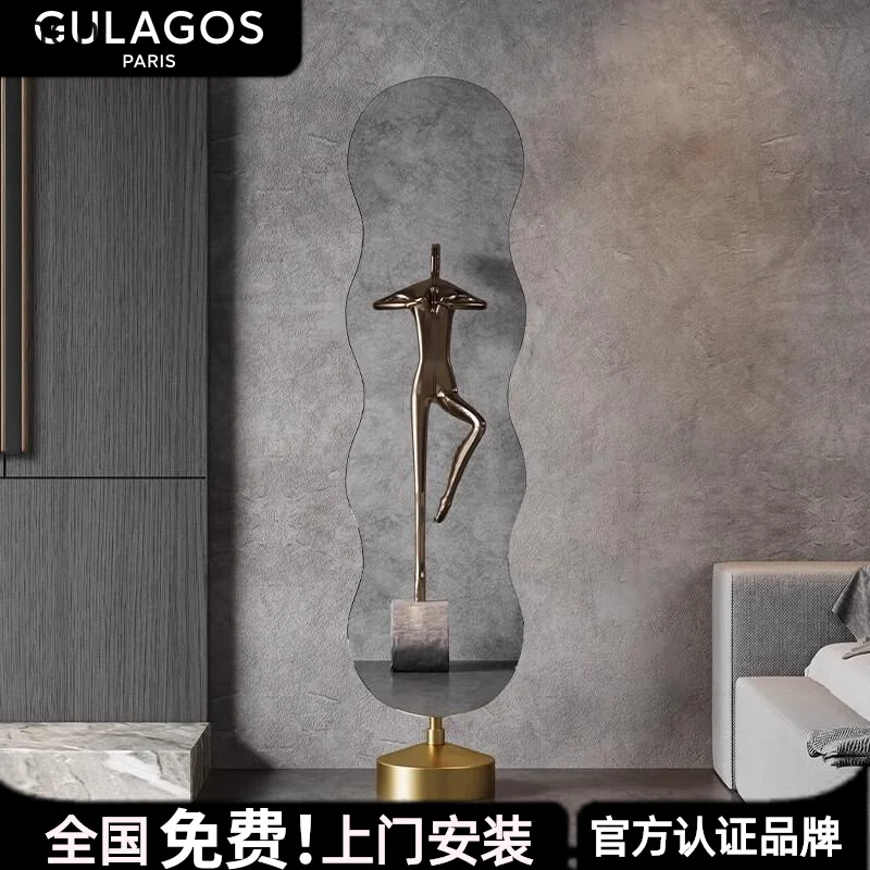 HXL Italian full-length mirror home floor-to-ceiling living room bedroom rotating movable fitting mirror decor
HXL Italian full-length mirror home floor-to-ceiling living room bedroom rotating movable fitting mirror decor
