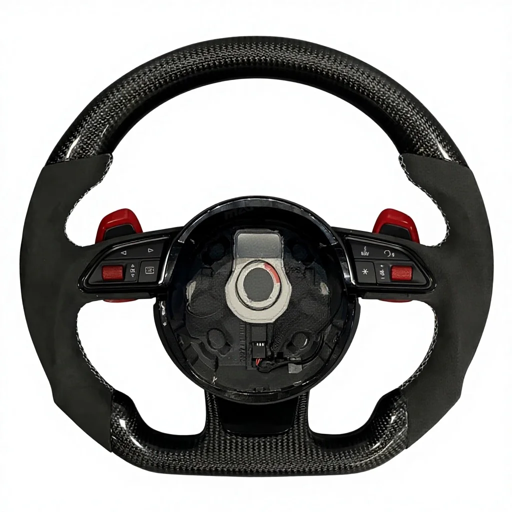 Carbon Fiber Sport Steering Wheel for Audi A3 A4 A5 A6 A7 S3 S4 S5 RS3 RS4 RS5 B8 B9 8V Flat Bottom with Paddle Shifters
Carbon Fiber Sport Steering Wheel for Audi A3 A4 A5 A6 A7 S3 S4 S5 RS3 RS4 RS5 B8 B9 8V Flat Bottom with Paddle Shifters