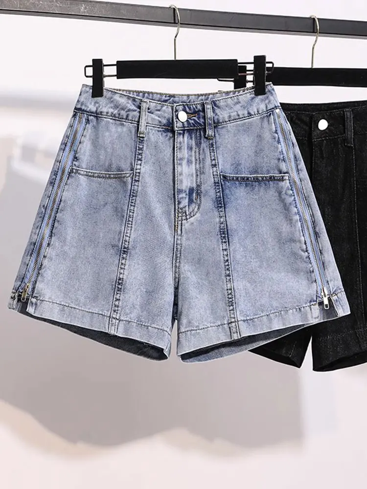 Retro Blue Denim A-Line orts Women's Summer plus Size Loose Hip Covering Versatile Hot Pants Casual High Waist Five-Quarter...
Retro Blue Denim A-Line orts Women's Summer plus Size Loose Hip Covering Versatile Hot Pants Casual High Waist Five-Quarter...