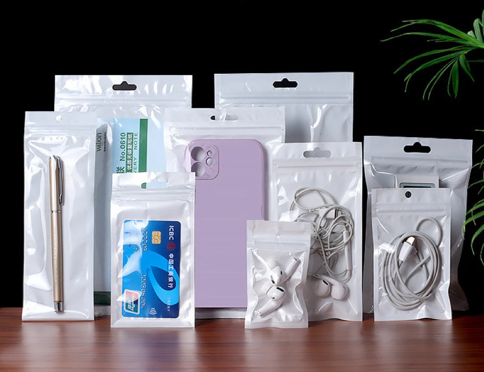 100PCS Clear White Ziplock Resealable Bags with Hang Holes - Multi-Purpose Storage for Snacks, Jewelry, Crafts and Small Parts
100PCS Clear White Ziplock Resealable Bags with Hang Holes - Multi-Purpose Storage for Snacks, Jewelry, Crafts and Small Parts