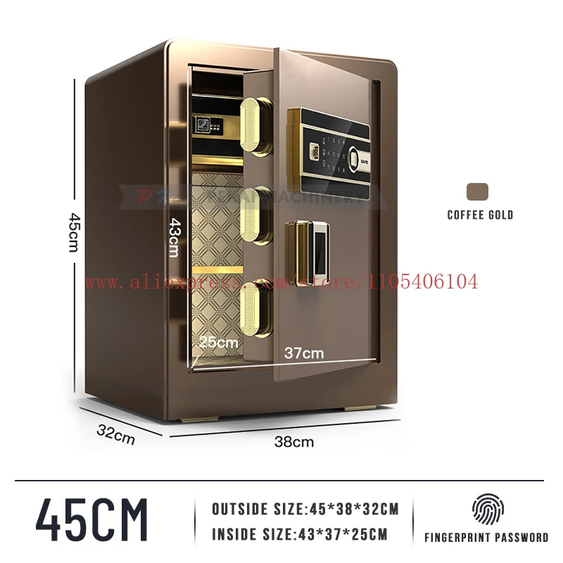Electronic Safe Deposit Box Digital Password & Fingerprint Unlock for Store Money Jewelry Documents
Electronic Safe Deposit Box Digital Password & Fingerprint Unlock for Store Money Jewelry Documents