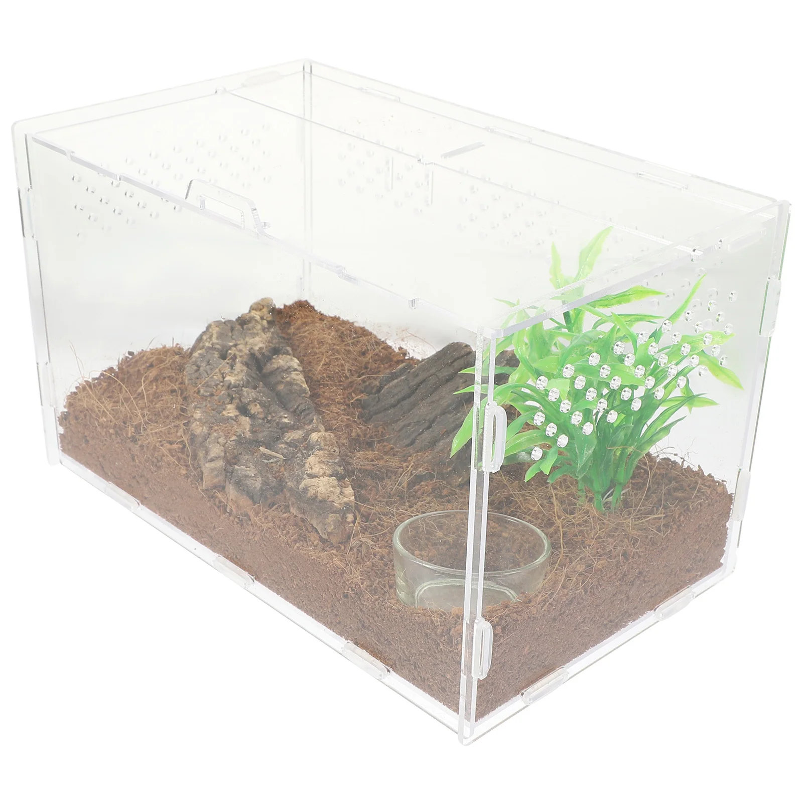 Acrylic Reptile Breeding Box Transparent Terrarium Cage for Small Lizards Gecko Tarantula Spider Turtle Snake Habitat
Acrylic Reptile Breeding Box Transparent Terrarium Cage for Small Lizards Gecko Tarantula Spider Turtle Snake Habitat