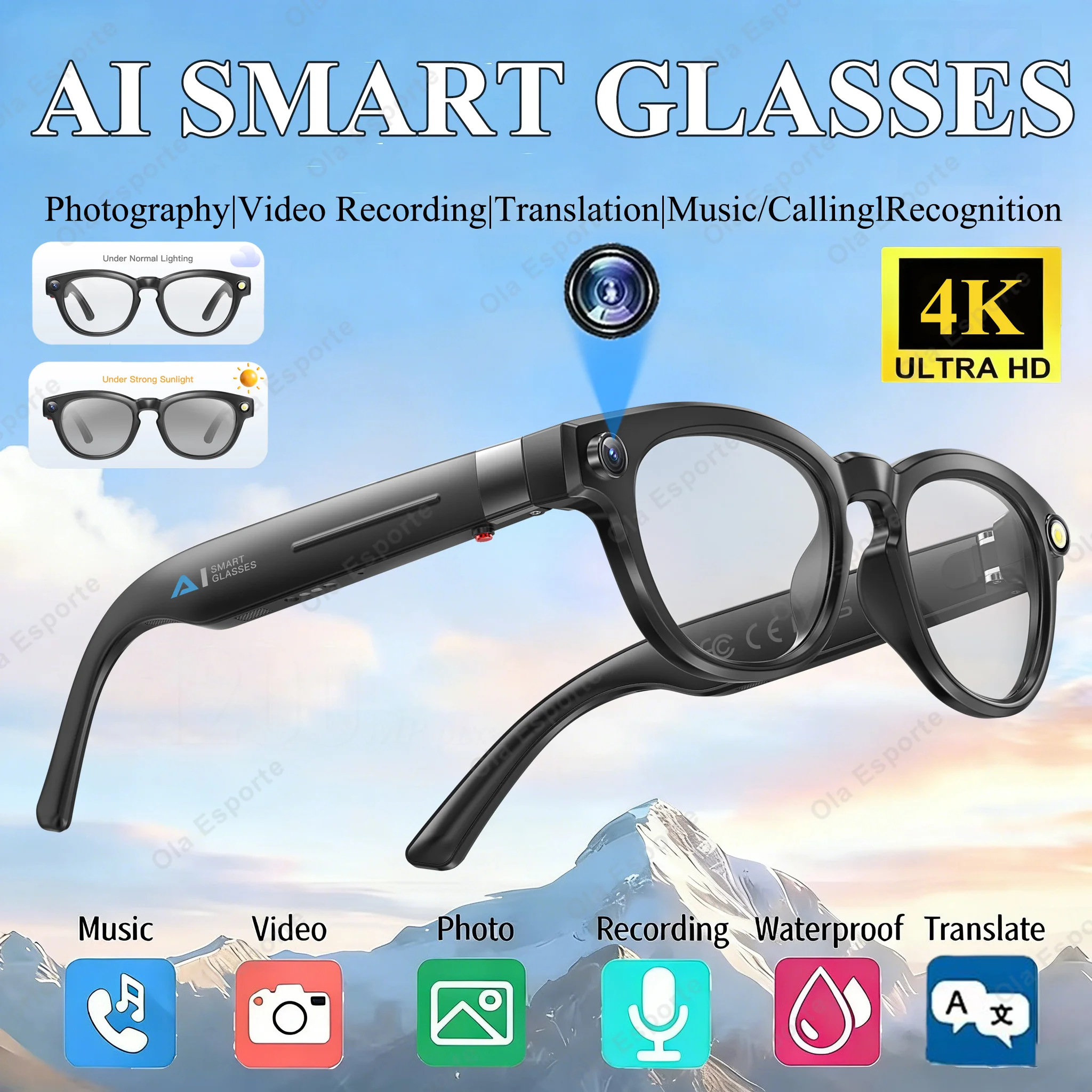 Умные очки с ИИ 4K HD: многофункциональные, с функцией перевода, камерой, Bluetooth-звонками, голосовым помощником, музыкальным плеером для мужчин и женщин 2026
Умные очки с ИИ 4K HD: многофункциональные, с функцией перевода, камерой, Bluetooth-звонками, голосовым помощником, музыкальным плеером для мужчин и женщин 2026