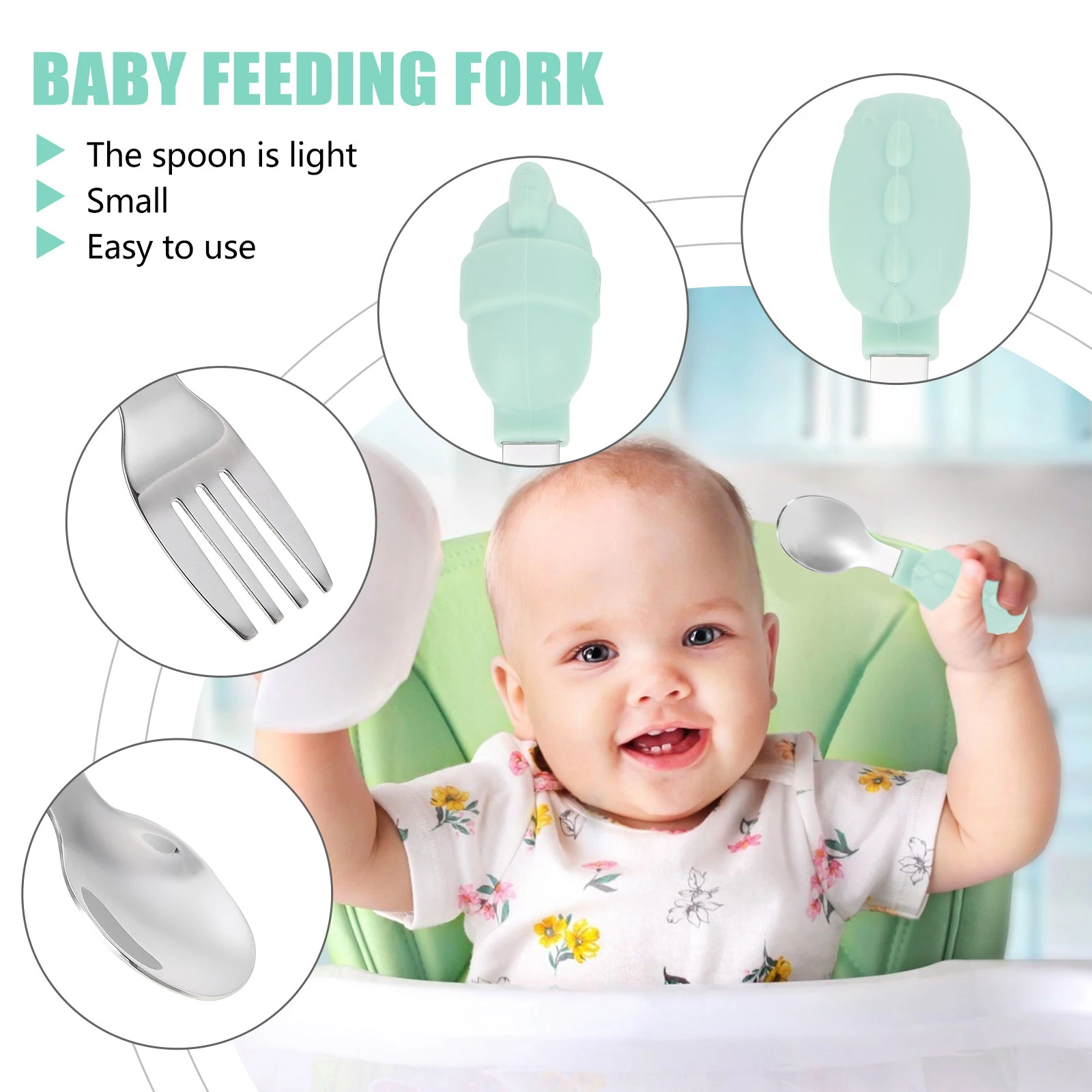 Baby Tableware Stainless Steel Smooth Surface Durable Feeding Tools Short H Spoon Infant Training Utensils Toddler
Baby Tableware Stainless Steel Smooth Surface Durable Feeding Tools Short H Spoon Infant Training Utensils Toddler