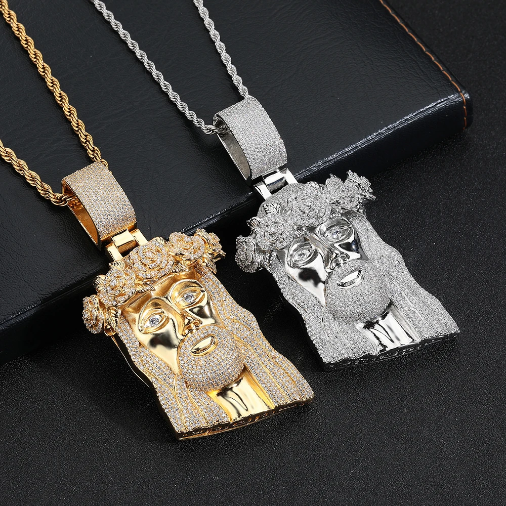 HHIOK Hip Hop Style 925 Silver Iced VVS Moissanite Jesus Pendant Rose Customized Jewelry Jesus Religion Christian Pendan
HHIOK Hip Hop Style 925 Silver Iced VVS Moissanite Jesus Pendant Rose Customized Jewelry Jesus Religion Christian Pendan